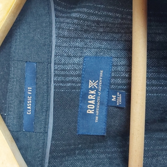 Roark Men's Black/ Gray Snap Button Plaid Flannel Heavyweight Shirt Sz.M - Picture 9 of 9